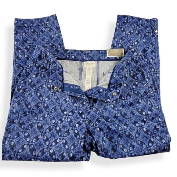 Chico's Geo Ankle Pants 2Petite - Picture 3 of 5